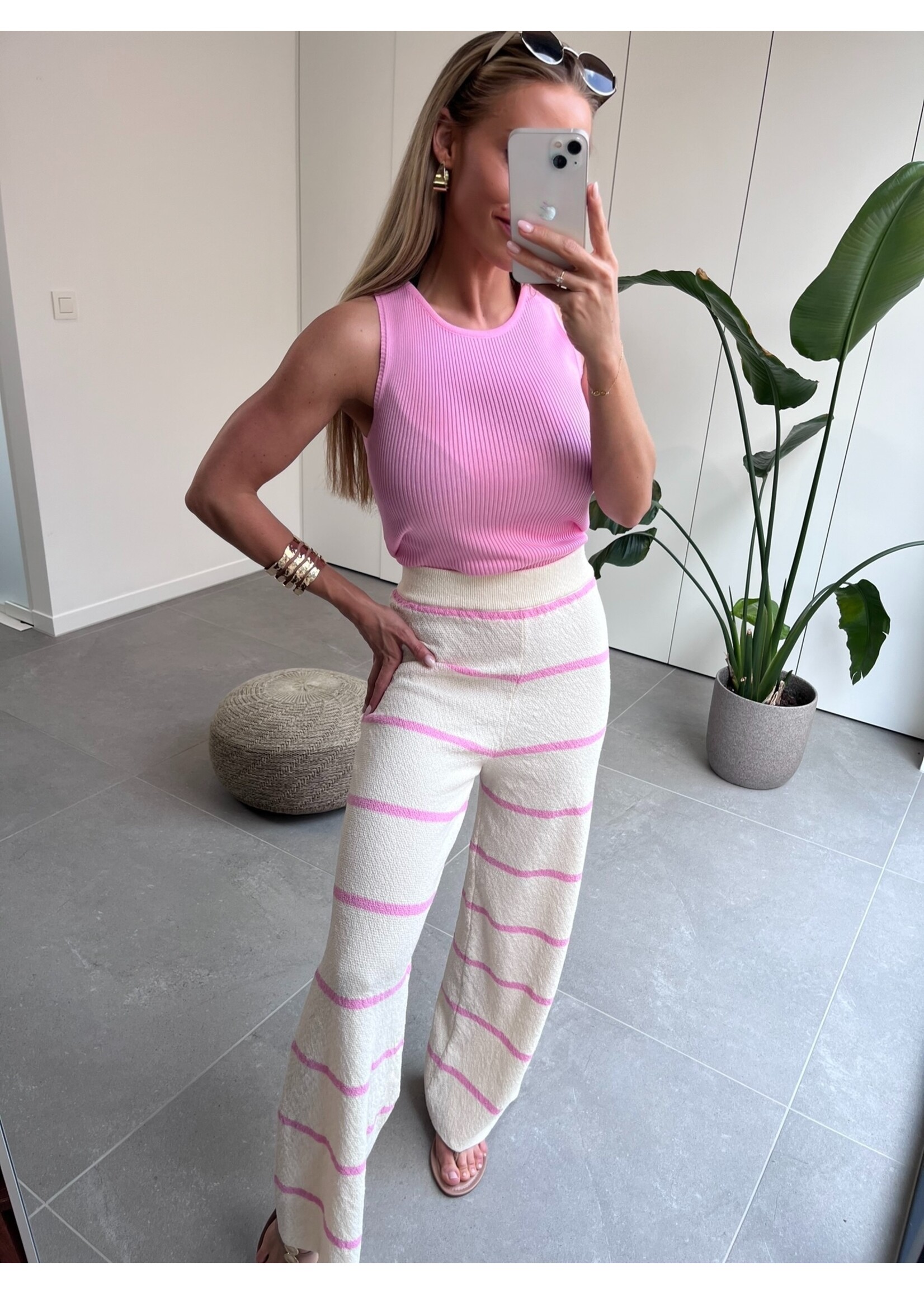 LOU Pants - Pink Stripes