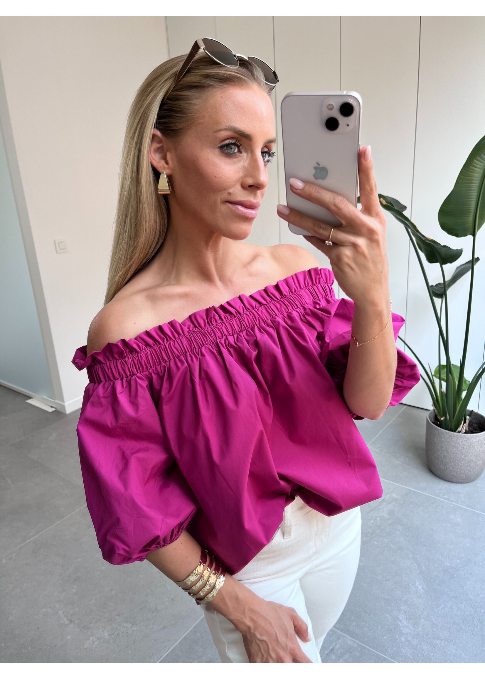 JUNE Blouse - Fuchsia