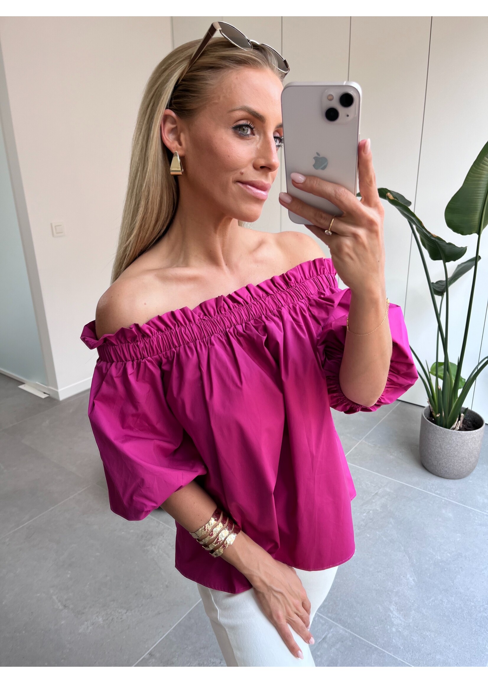 JUNE Blouse - Fuchsia