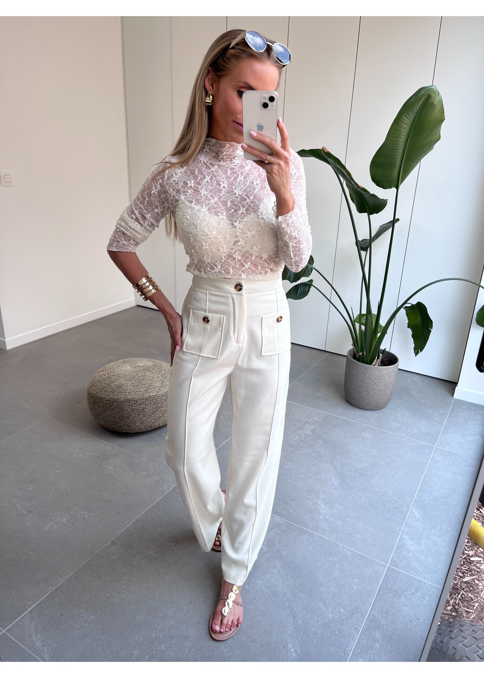 TESS Pants - Ecru
