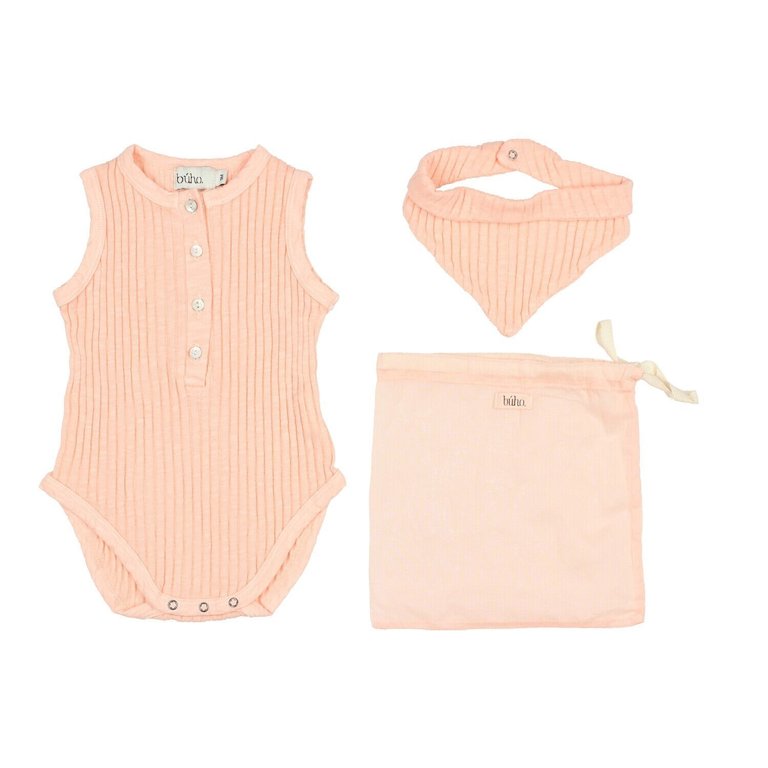 Outlet Bùho - Set holiday baby romper blush pink