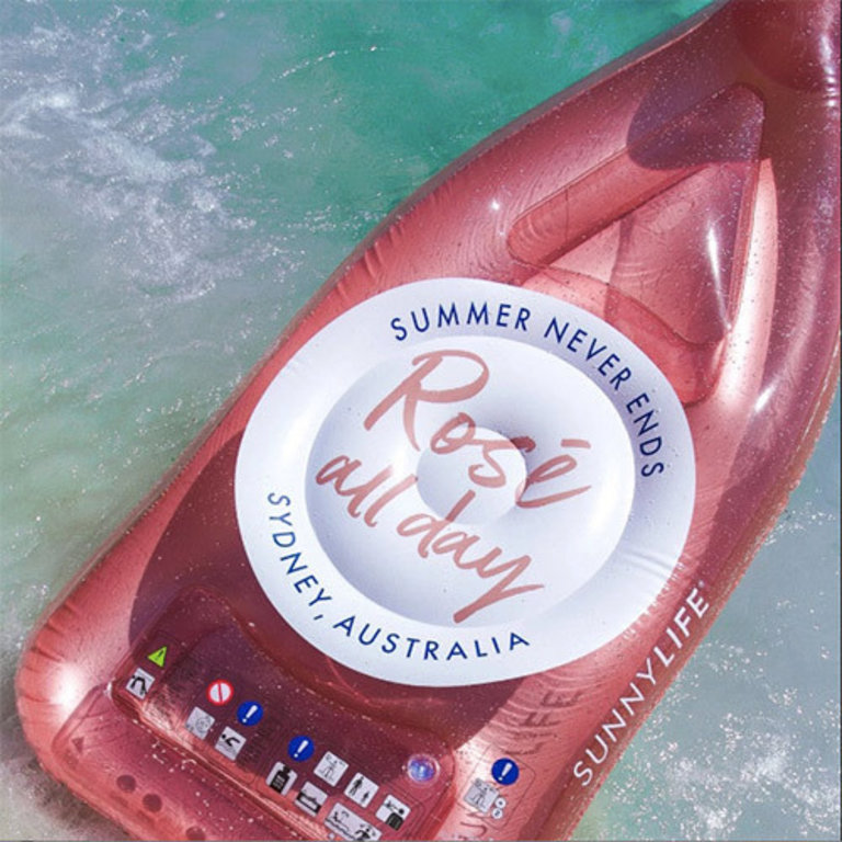 Sunnylife Luxe lie-on float rose bottle