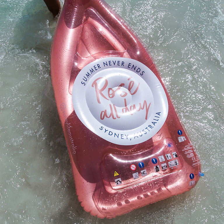 Sunnylife Luxe lie-on float rose bottle