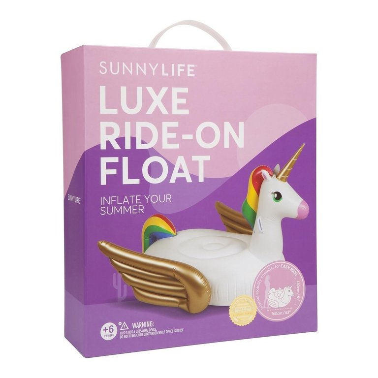 Sunnylife Luxe ride-on float unicorn