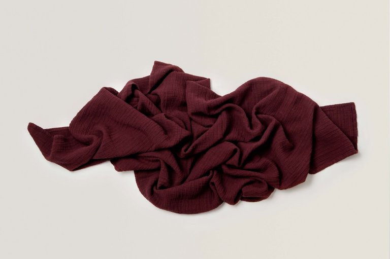 Garbo&friends Burghundy muslin swaddle blanket 110x110 cm