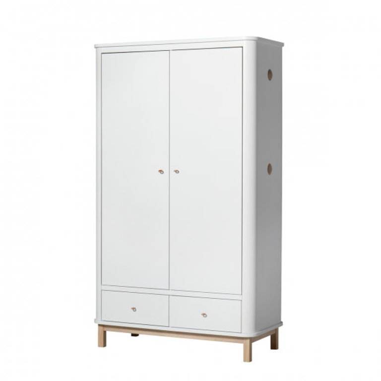 Oliver furniture OLIVER FURNITURE / WOOD WARDROBE 2-DOORS / WHITE - OAK