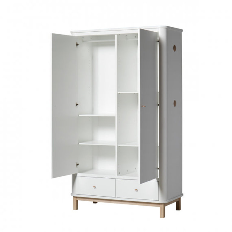 Oliver furniture OLIVER FURNITURE / WOOD WARDROBE 2-DOORS / WHITE - OAK