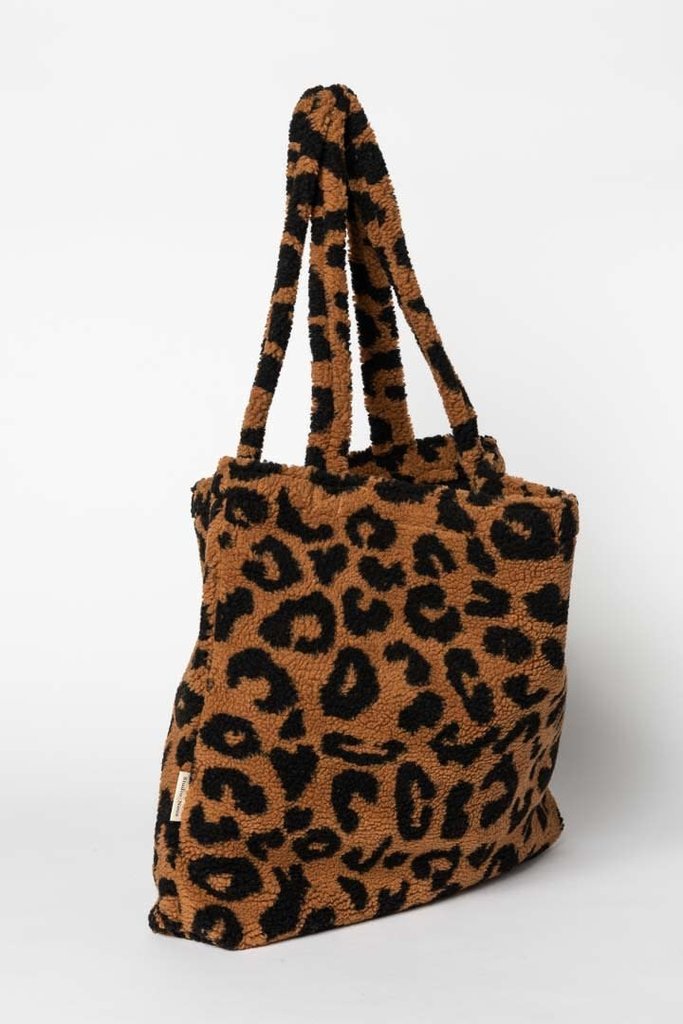 Studio Noos Mom bag - teddy leopard brown