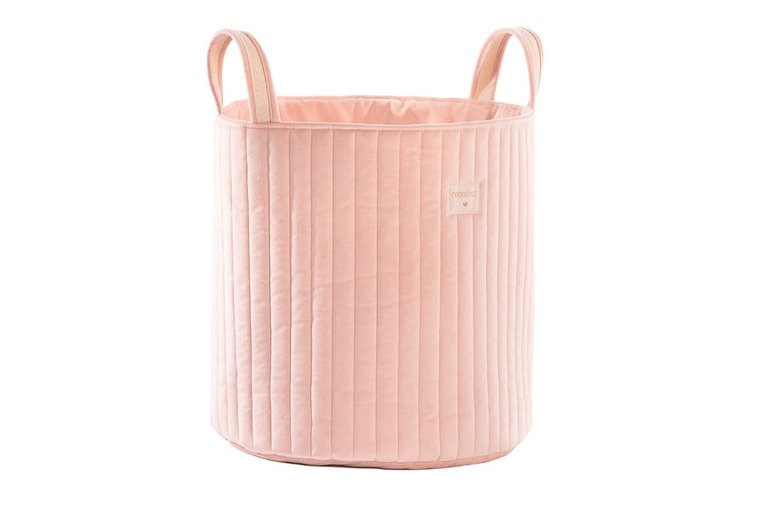 Nobodinoz Savanna velvet toy bag ( 40X35X35) Bloom pink