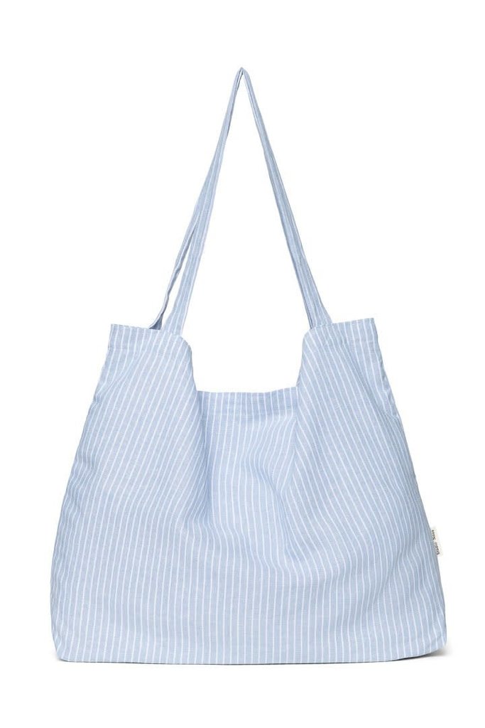 Studio Noos Blue striped linen mom-bag