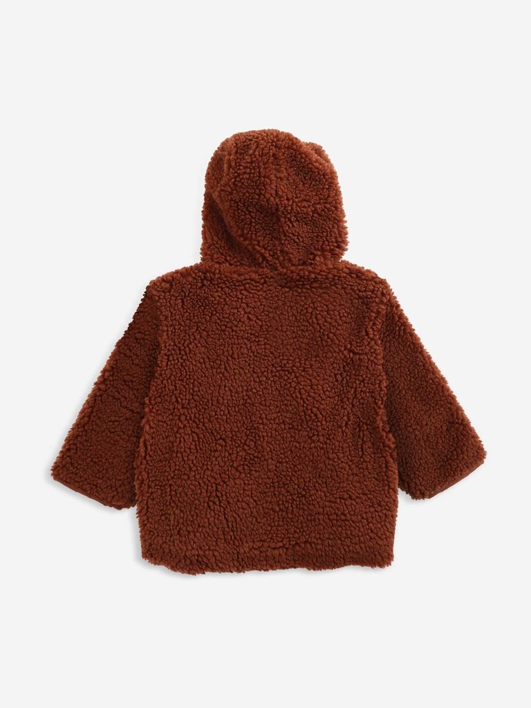 Bobo Choses Face embroidery hooded sheepskin