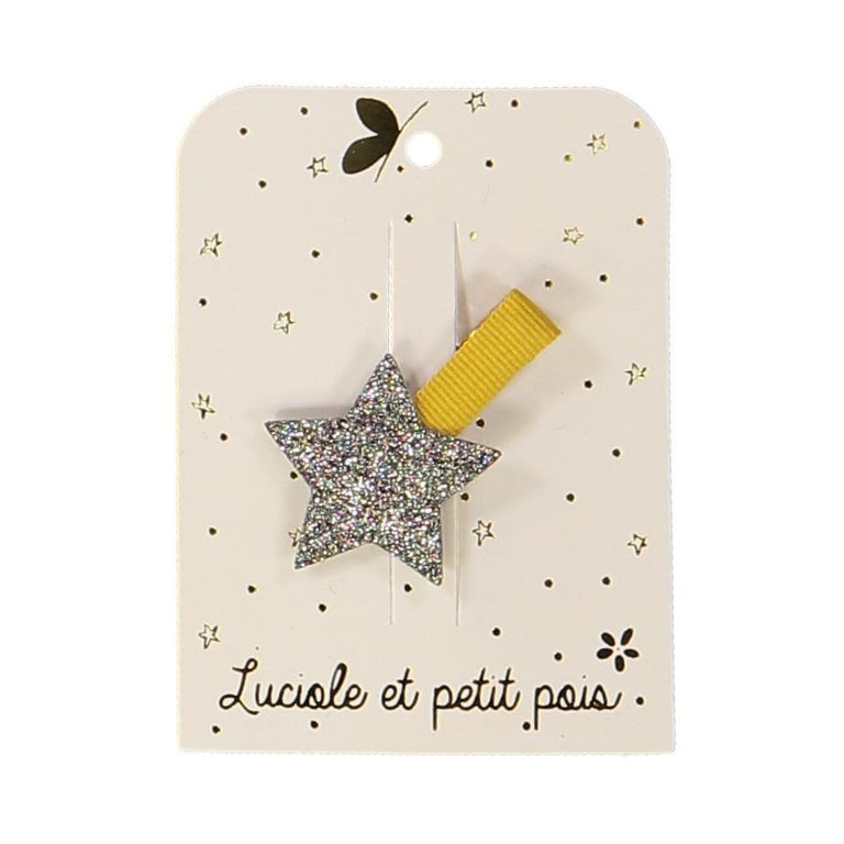 Luciole et petit pois Barrette mini étoile - Glitter bronze