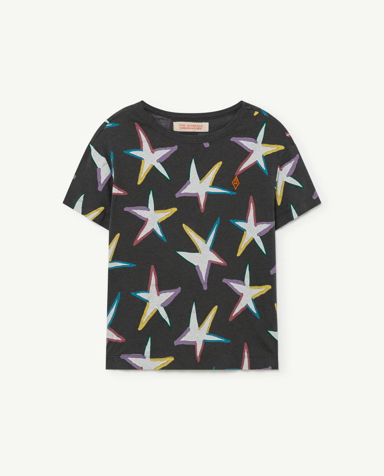 The Animals Observatory ROOSTER KIDS+ T-SHIRT Christmas-Black_White Stars