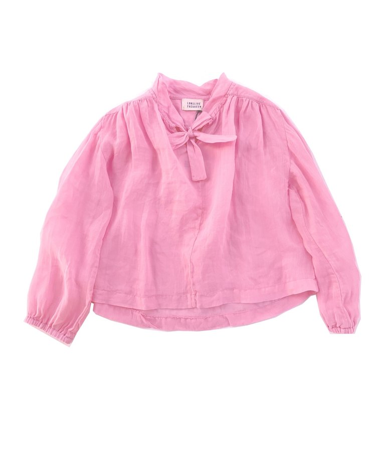 Long Live The Queen Bow blouse pink