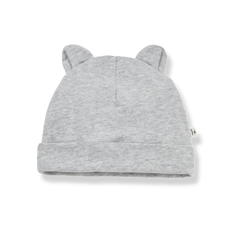 1+ in the family LEO beanie w/ears grey