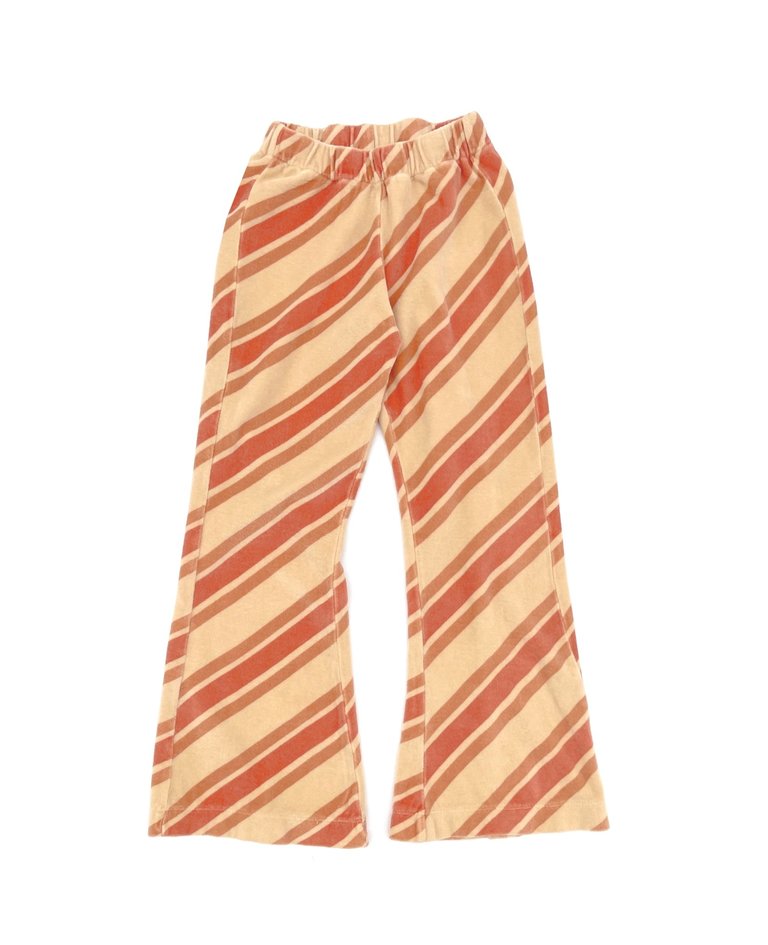 Long Live The Queen Flared pants caramel stripe