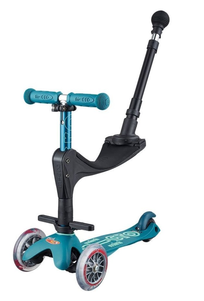 Micro mobility Scooter Mini Micro Deluxe 3in1 Push Bar Ice Blue