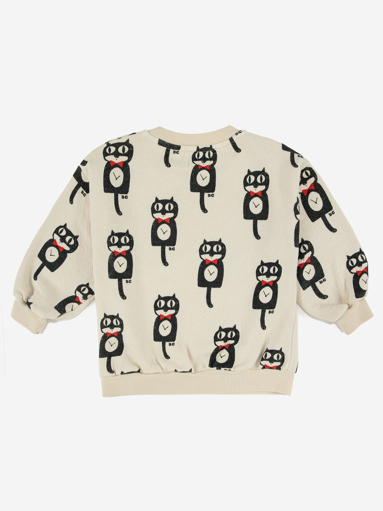 Bobo Choses Cat O'Clock all over sweatshirt