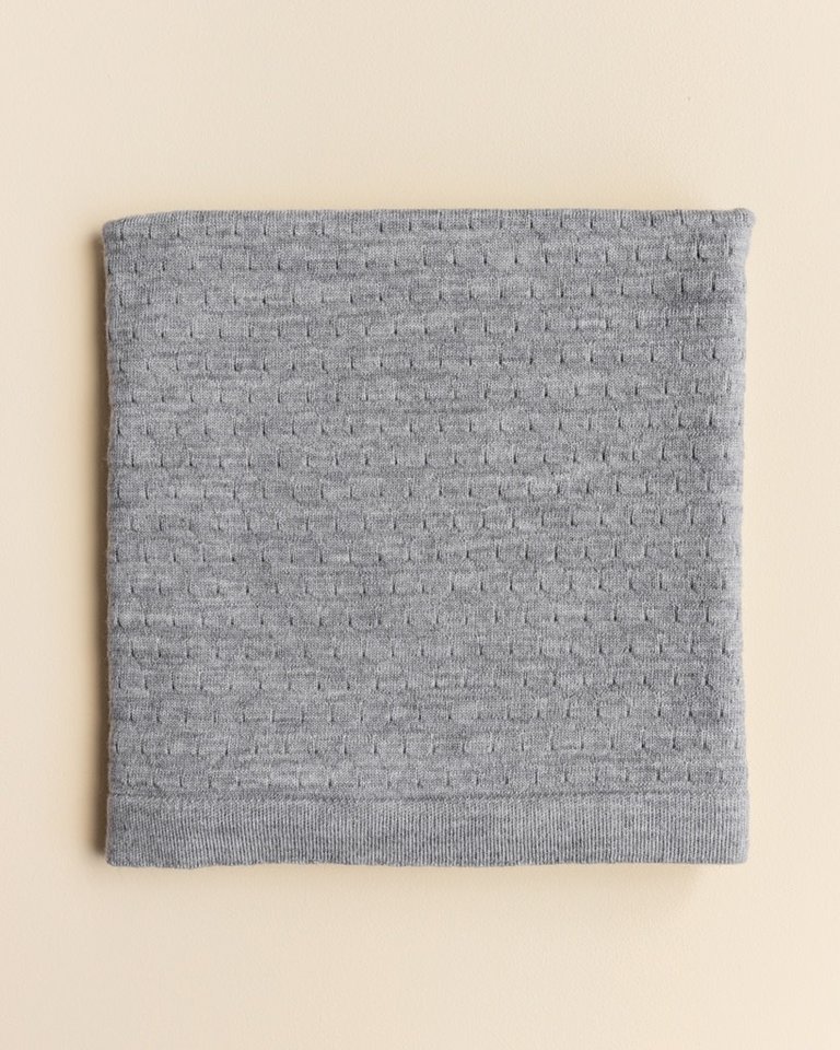 Hvid Blanket frankie grey melange