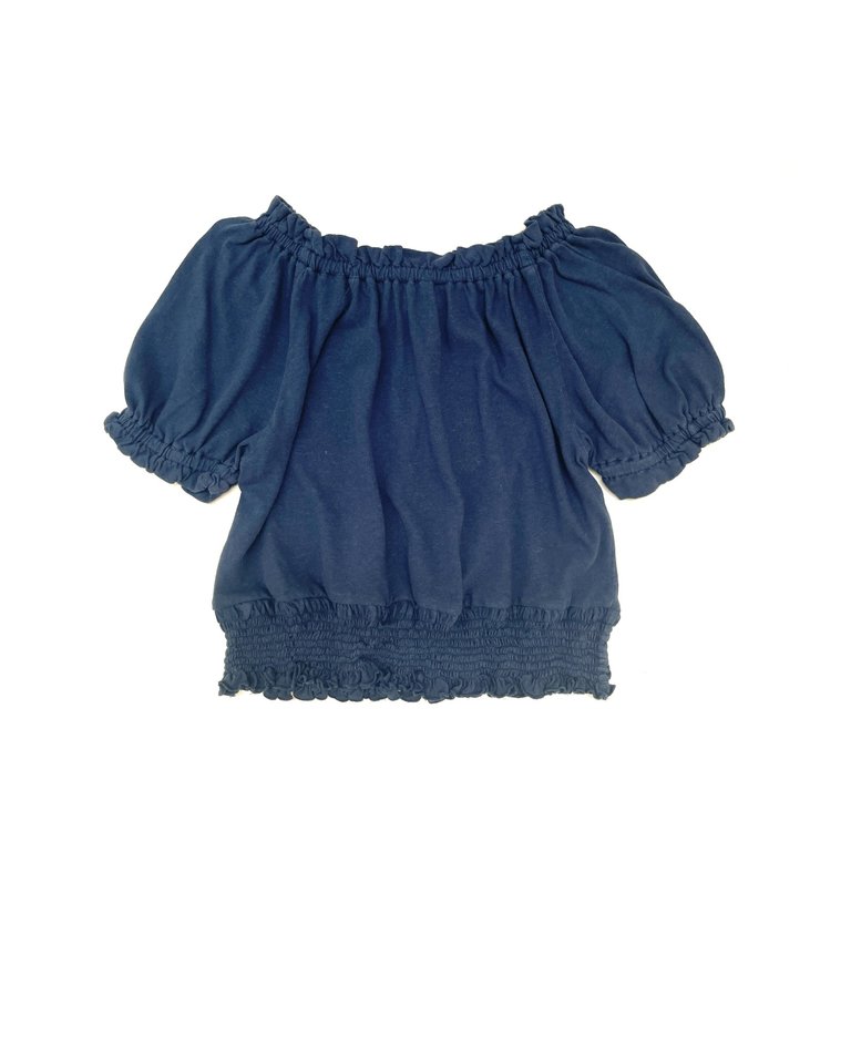 Long Live The Queen Tricot blouse navy