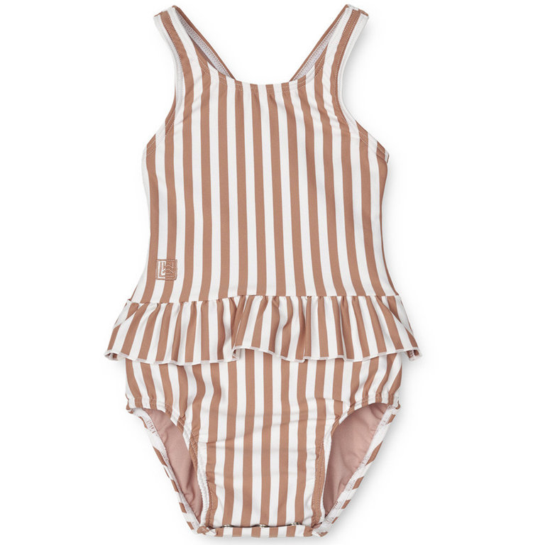 Liewood amina baby swimsuit stripe tuscany rose