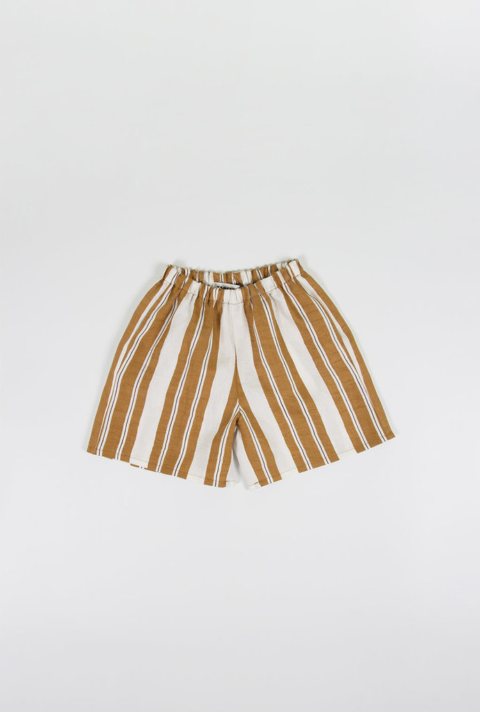 tangerine Striped shorts camel/white