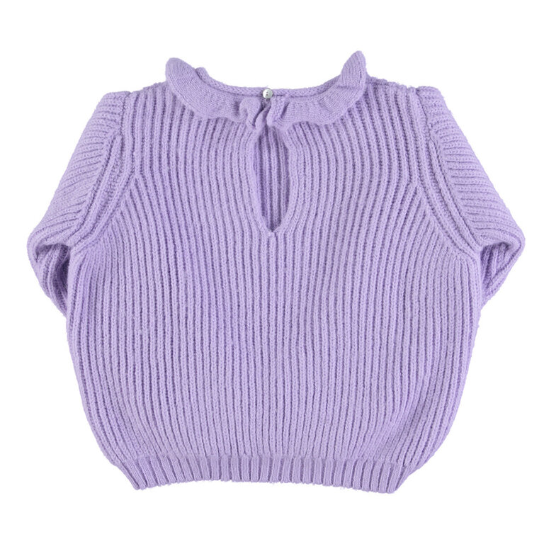 Piupiuchick Knitted sweater w/ collar | Lilac