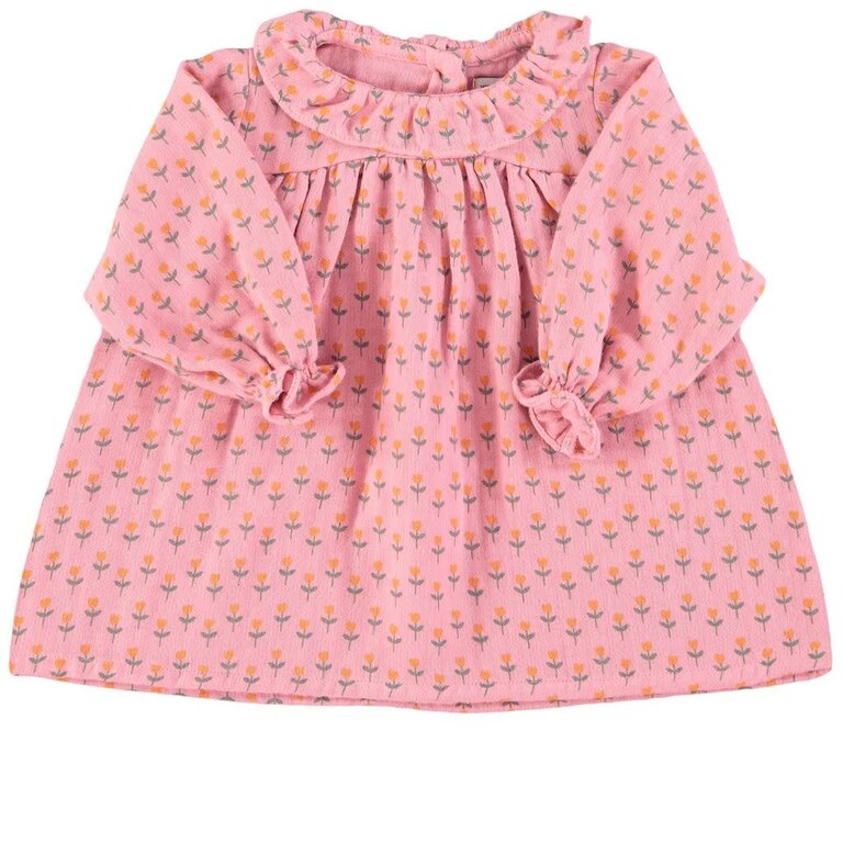 Piupiuchick Baby dress | Pink w/ little flowers