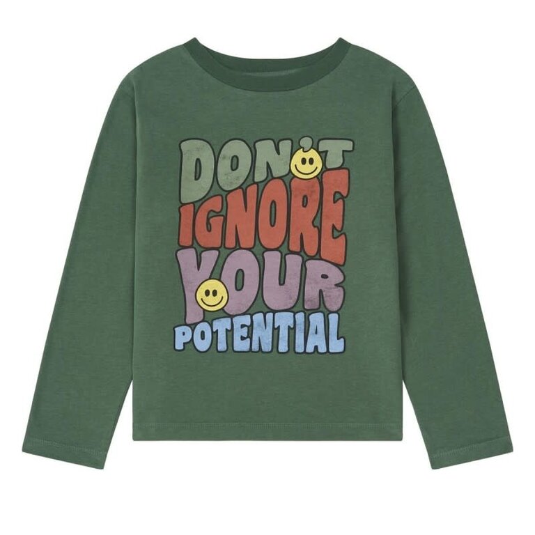 HUNDRED PIECES Long Sleeves Campus Green