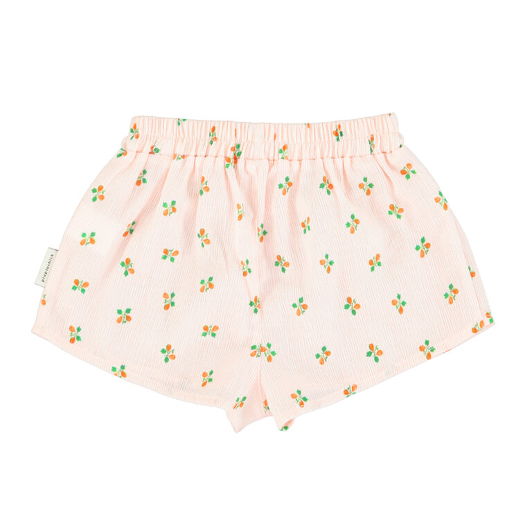 Piupiuchick shorts w. frills light pink stripes w.little flowers