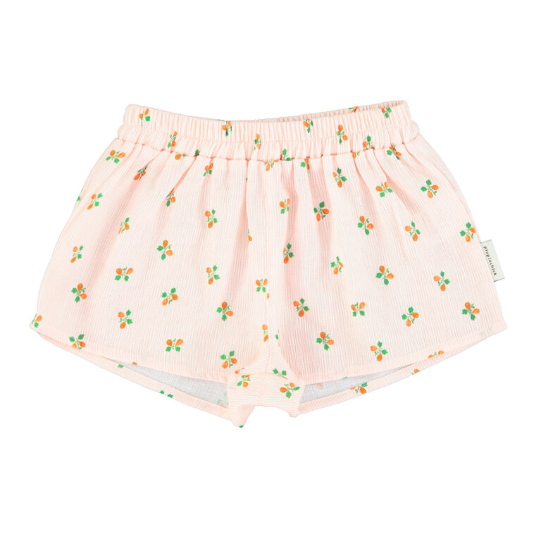 Piupiuchick shorts w. frills light pink stripes w.little flowers