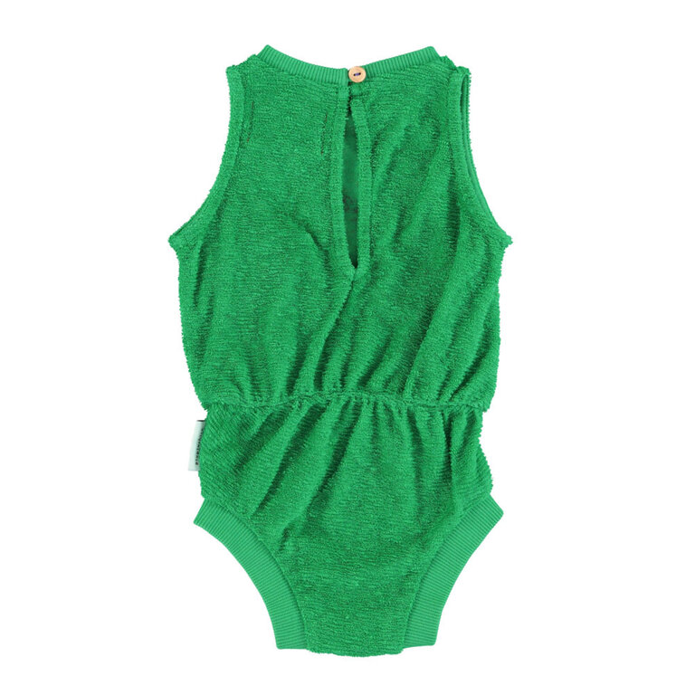 Piupiuchick playsuit green w. que calor print