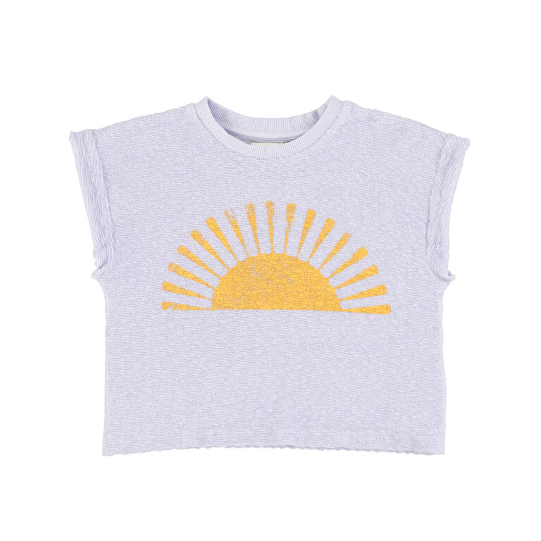 Piupiuchick t´shirt | lavender w/ "burning sand" print