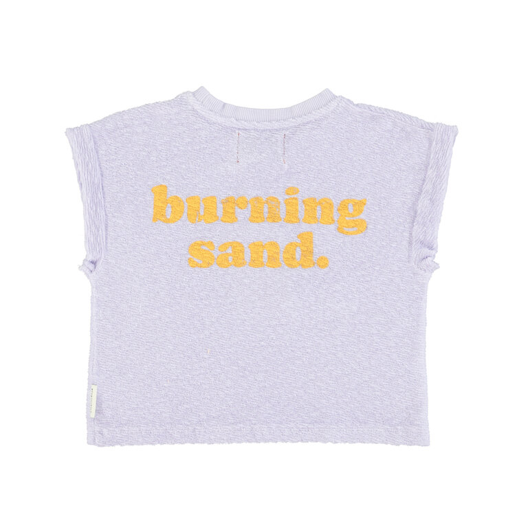 Piupiuchick t´shirt | lavender w/ "burning sand" print