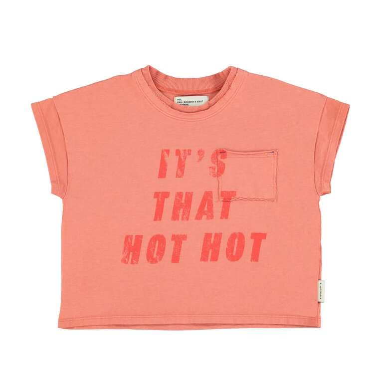 Piupiuchick t'shirt | terracotta w/ "hot hot" print