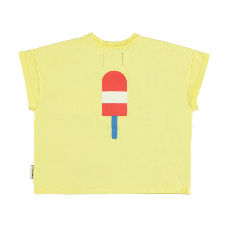 Piupiuchick t'shirt | yellow w/ ice cream print