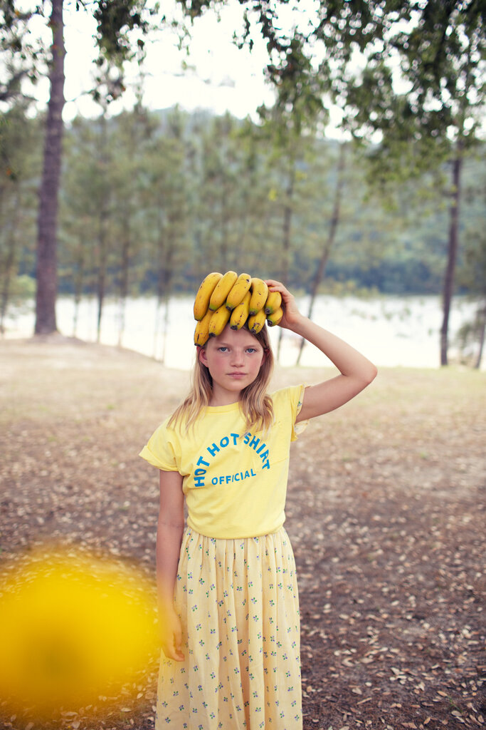 Piupiuchick t'shirt | yellow w/ ice cream print