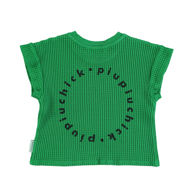 Piupiuchick t'shirt | green w/ black logo print