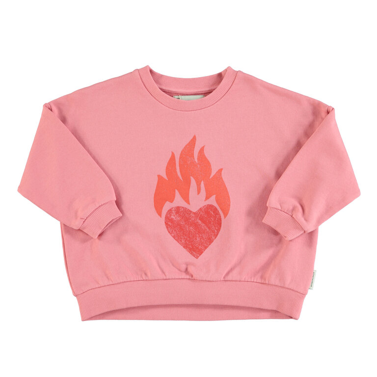 Piupiuchick sweatshirt | pink w/ heart print