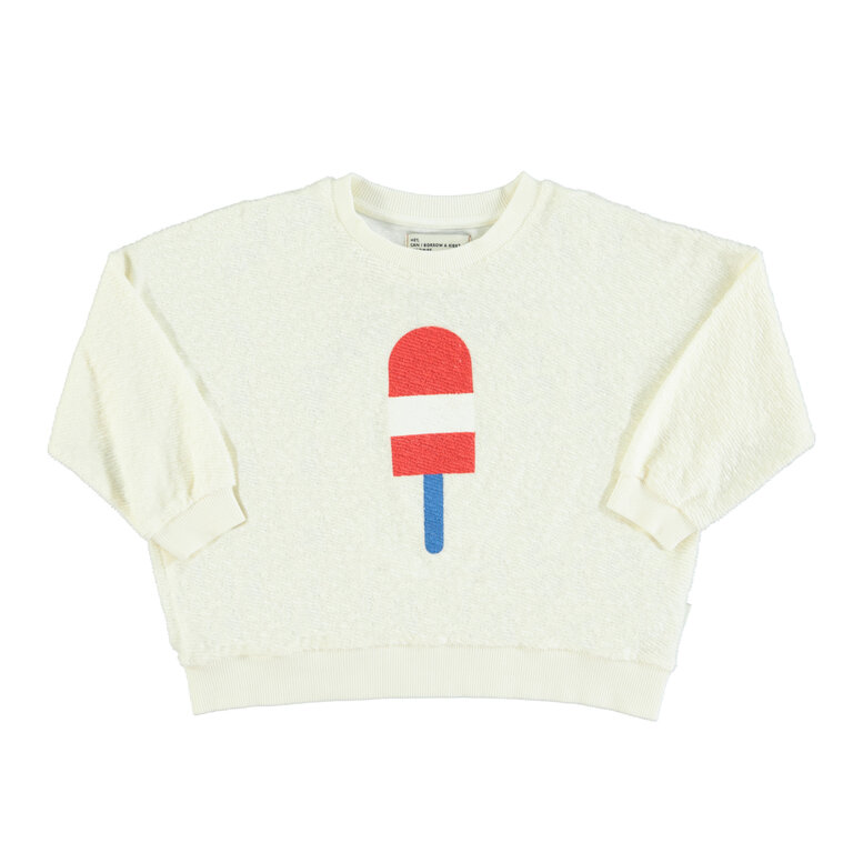 Piupiuchick sweatshirt ecru w/ ice cream print