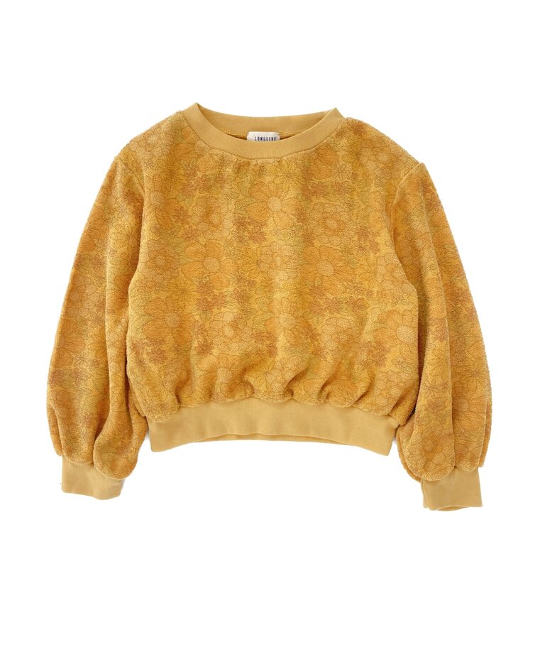 Long Live The Queen Terry Sweater Yellow Flower