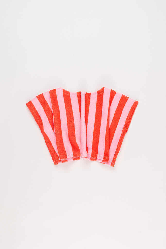 Maison Mangostan STRIPES TERRY TOP PINK/ RED
