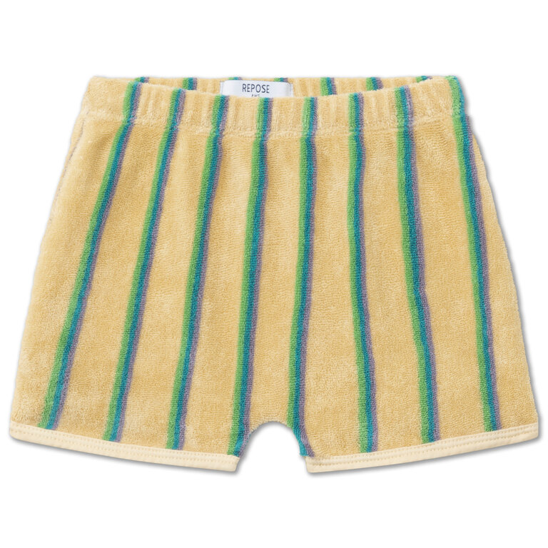 Repose AMS play short, multi pop stripe