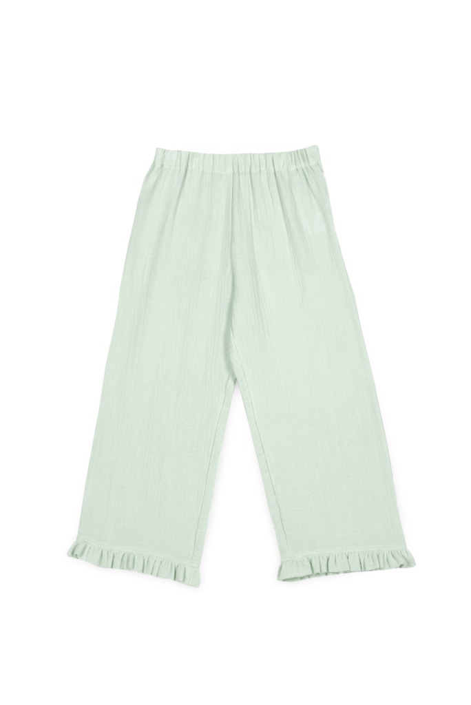 Mipounet ELISE MUSLIN RUFFLE PANT green lily