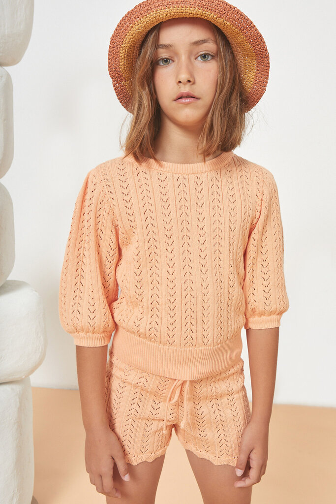 Mipounet NORA COTTON OPENWORK SWEATER