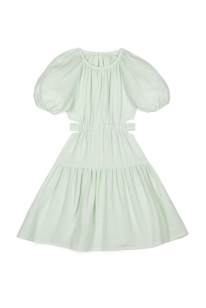 Mipounet MARINE MUSLIN CUT OUT DRESS green lilly