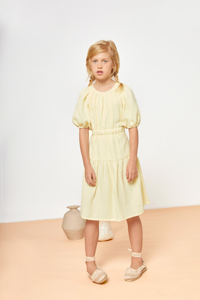 Mipounet MARINE MUSLIN CUT OUT DRESS yellow