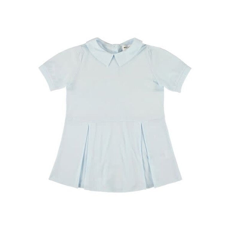 Morley UMBRIA dress with collar and pleats WATER