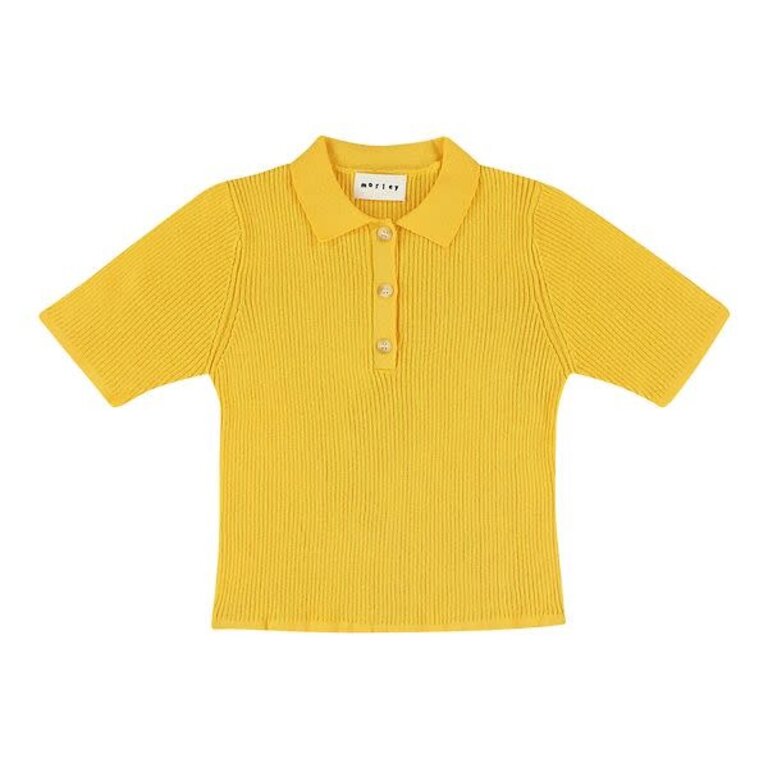 Morley UNFOLD knitted girlspolo with buttonpath YELLOW