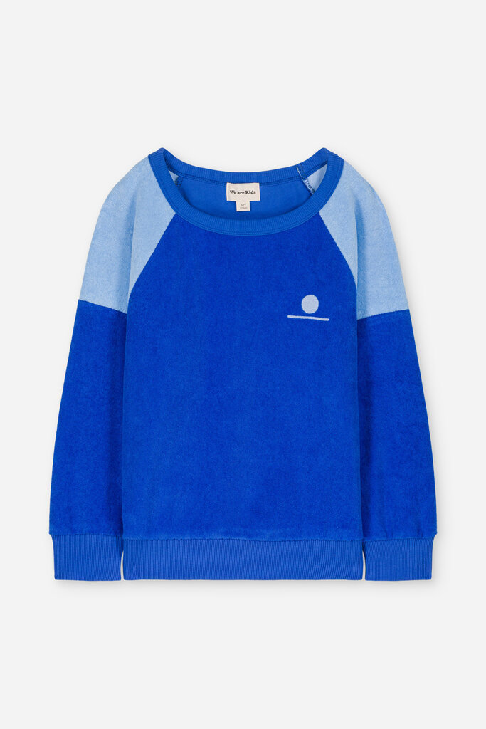 We are kids SWEAT HENRI TERRY BICOLORE BLUE